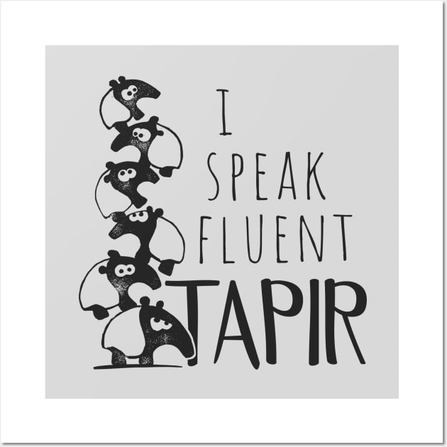 I Speak Fluent Tapir! Pile Of Malayan Tapirs Wall Art by SkizzenMonster